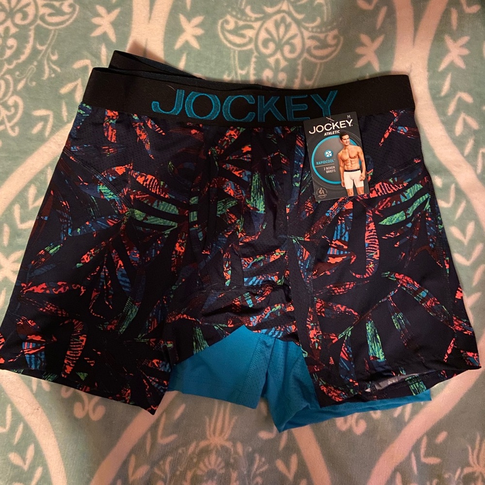 Mens Jockey Boxer Briefs Athletic Rapidcool - M